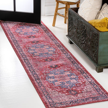 Maris Ornate Medallion Washable Area Rug